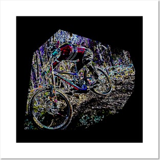 mtb downhill Posters and Art